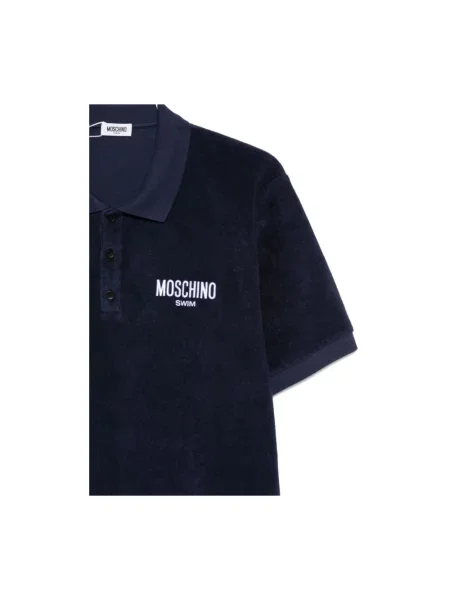 Koszula Moschino z nadrukiem niebieska