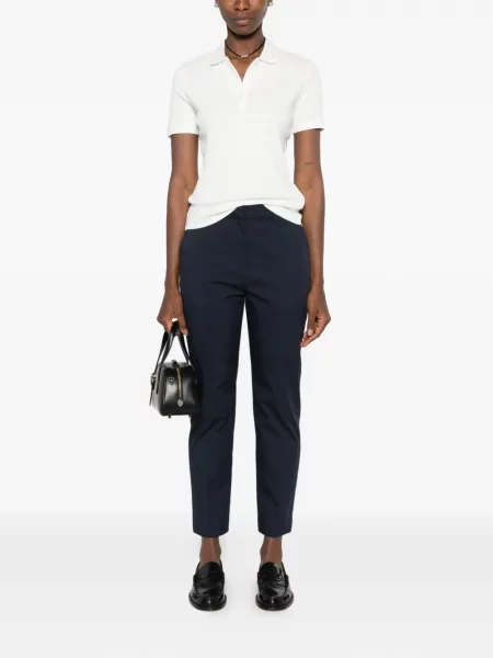 Top Gant cu broderie tricotate alb