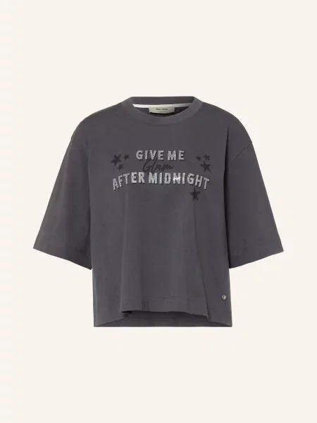 Mos Mosh T-Shirt Mmguinn Z Kamyczkami Ozdobnymi grau szara