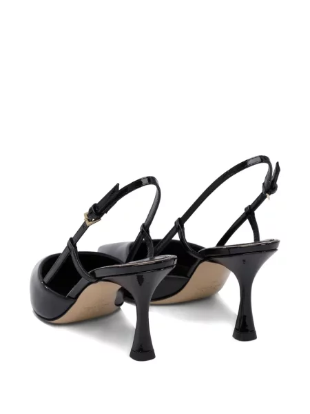 Pantofi cu toc Ninalilou din piele slingback negru
