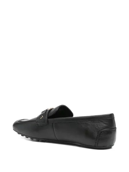 Pantofi loafer Michael Kors din piele cu autograf negru