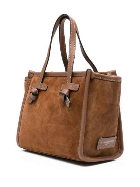 Τσάντα shopper Gianni Chiarini σουέτ καφέ