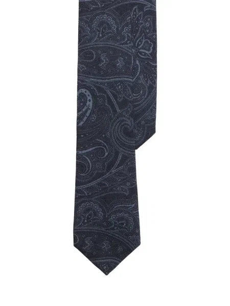 Cravată Ralph Lauren Purple Label cu imagine cu model paisley albastru