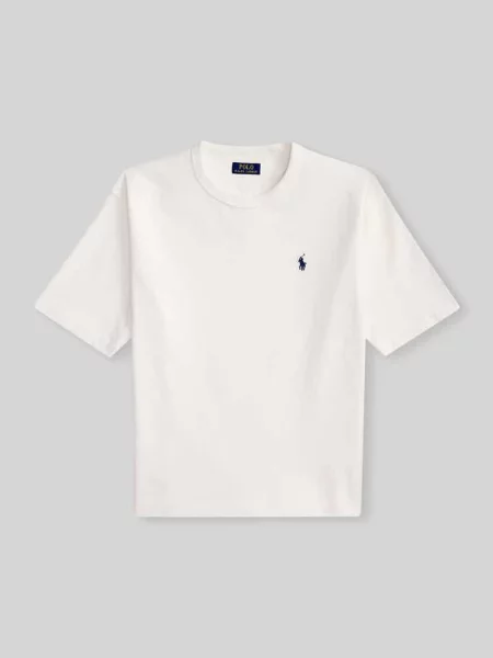 T-shirt o kroju regular fit z czystej bawełny Polo Ralph Lauren biała