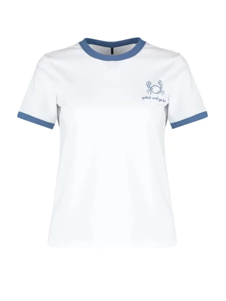 Trendyol Tricou albastru alb
