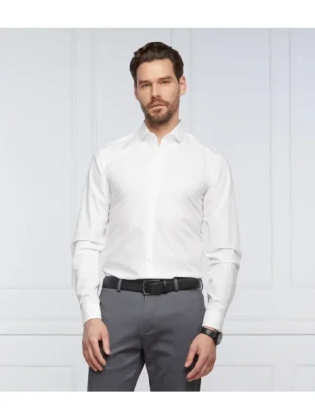 HUGO Cămașă Erondo | Extra slim fit | easy iron alb