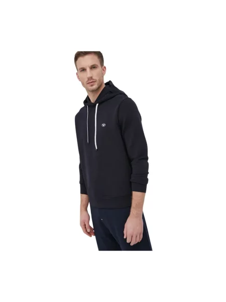 Bluza z kapturem Emporio Armani z kapturem niebieska