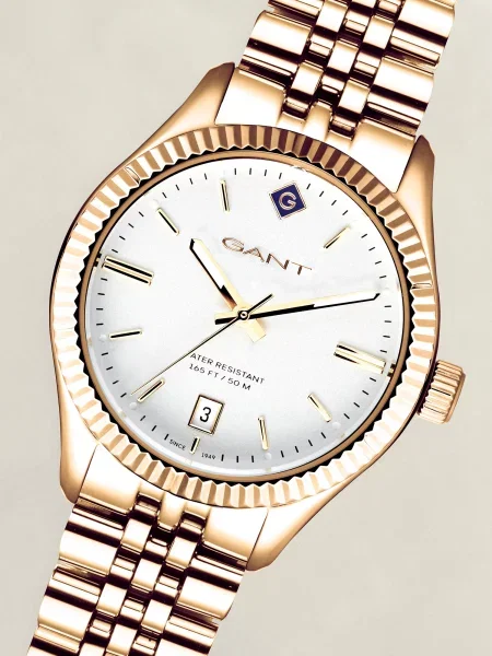 GANT Ceas analogic auriu alb