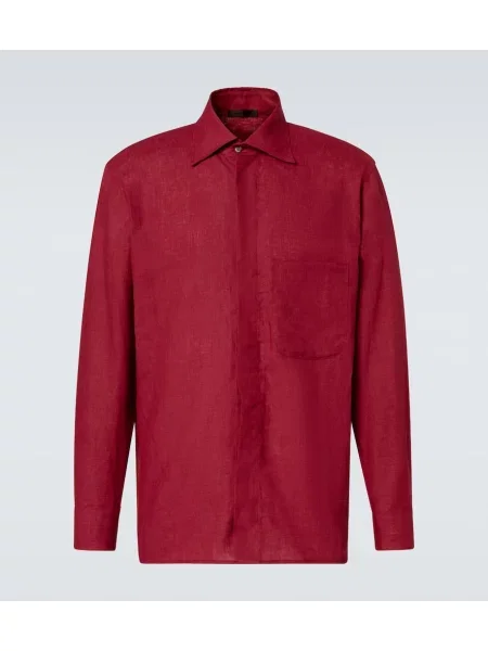 Lanena srajca Saman Amel rdeča