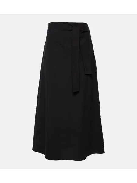 Fustă midi Toteme până la genunchi negru