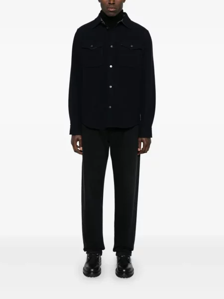 Vilnonis marškinių švarkas Woolrich mėlyna
