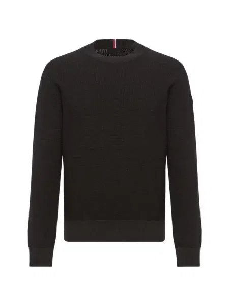 Pulover Moncler cu decolteu rotund negru