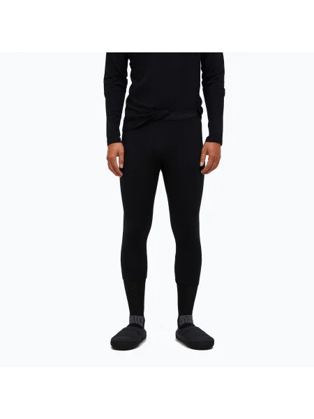 Pantaloni termici pentru bărbați Peak Performance Magic Johns Long Wool-Blend Baselayer black/black negru