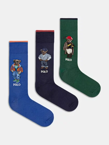 Polo Ralph Lauren Șosete albastru / bleumarin / verde smarald roșu