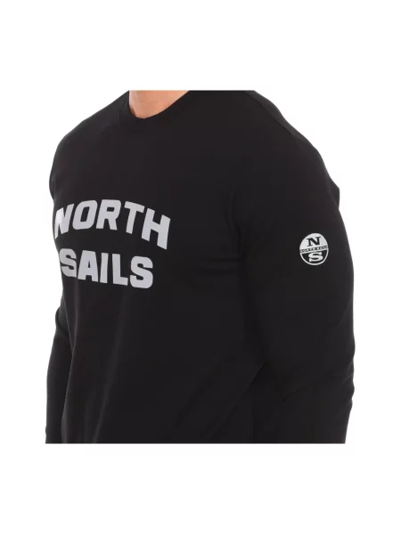 Bluza North Sails z długim rękawem żakardowa czarna