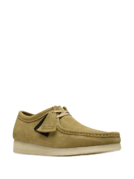 Велурени пустинни ботуши Clarks зелено