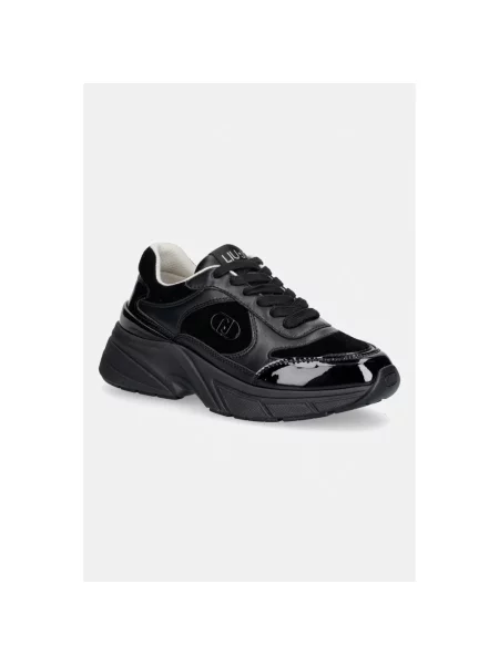 Liu Jo 01 sneakersy skórzane czarne