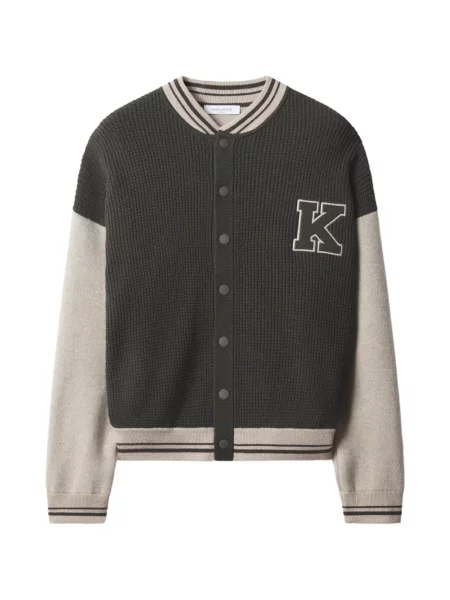 Cardigan Maison Kitsune cu autograf verde