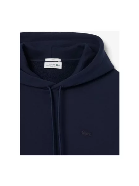 Bluza z kapturem Lacoste niebieska
