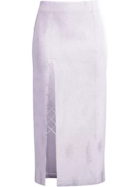 Fustă midi Maccapani până la genunchi alb