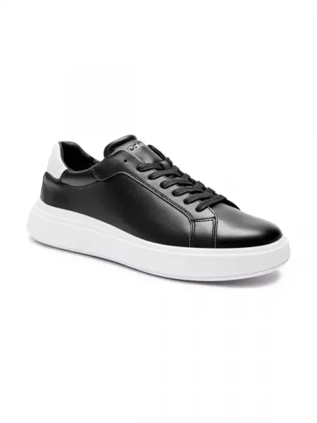 Sneakerși Calvin Klein din piele negru