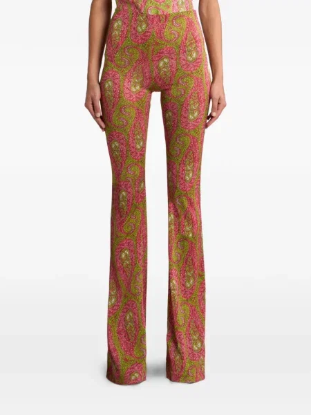 Pantaloni Etro cu model paisley roz
