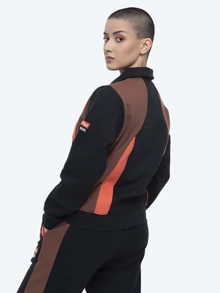 Wood Wood bluză Evonn x Fila femei cu model negru