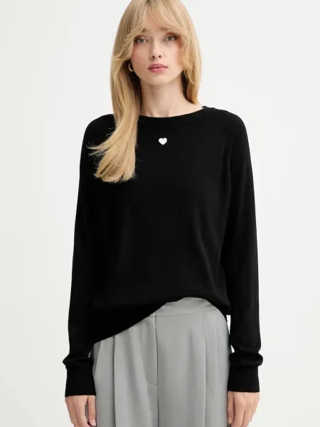 MAX&Co. pulover de lână light negru