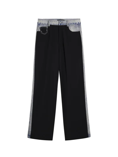 Desigual Pantaloni cutați albastru denim negru