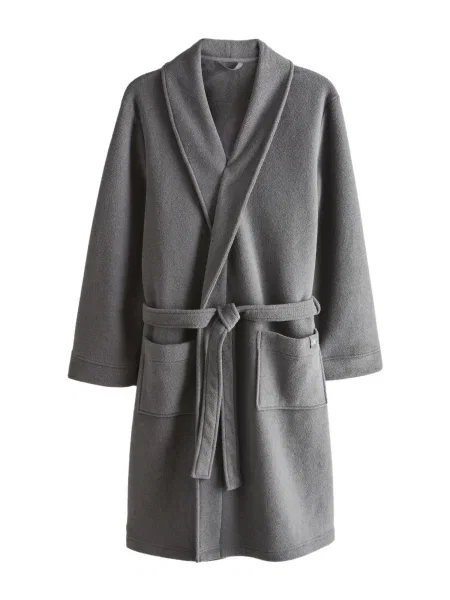 Next Halat de baie scurt închis gri