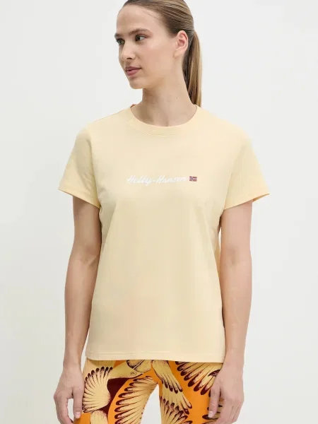 Тениска Helly Hansen CORE GRAPHIC жълто
