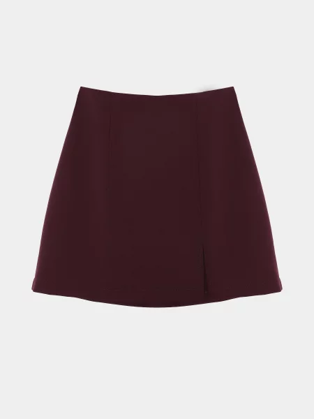 Спідниця міні Braska поліестер/бавовна бордовий