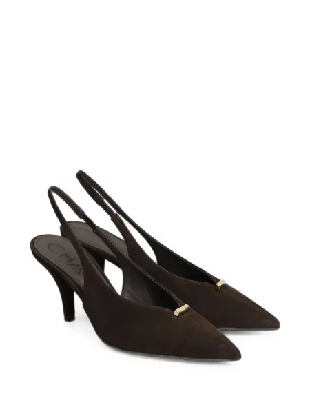 Pantofi cu toc Chantal slingback maro