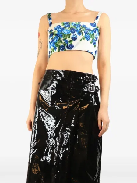 Top Emilia Wickstead cu model floral cu imagine alb