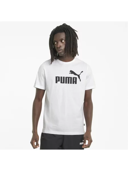 Koszulka z logo Essentials PUMA White biała