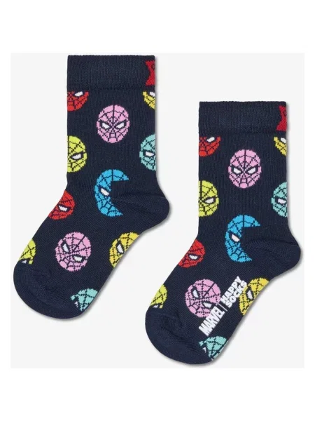 Skarpety Happy Socks x MARVEL Spider-Man dziecięce granatowe różowe niebieskie