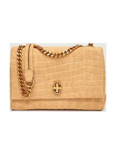 Marc Jacobs Geantă pe umăr THE CROC SLIM DUAL | piele întoarsă bej