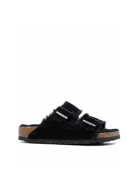 Kapcie Birkenstock zamszowe czarne