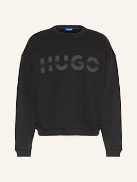 Hugo Blue Mikina Nenzyew černá/ šedá černá