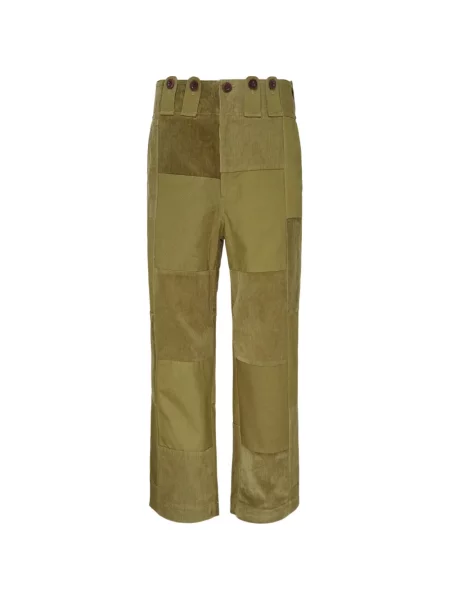 Pantaloni Junya Watanabe Man de catifea cord verde