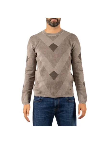 Sweter Emporio Armani brązowy
