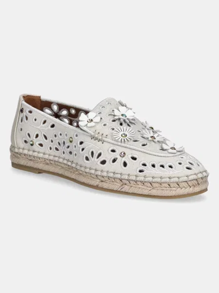 Semišové espadrilky Kurt Geiger London Flower Espadrille Loafer béžová