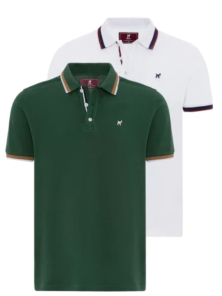 Williot Tričko tmavě zelená bílá