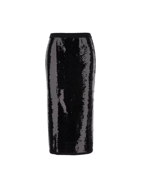 Spódnica midi Twinset do kolan wełniana czarna