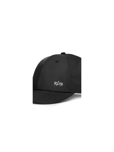 Šiltovka Alpha Industries Metal Label rep black/metalsilver čierna