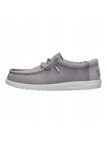 HeyDude Mokasyny Wally Perforated szare