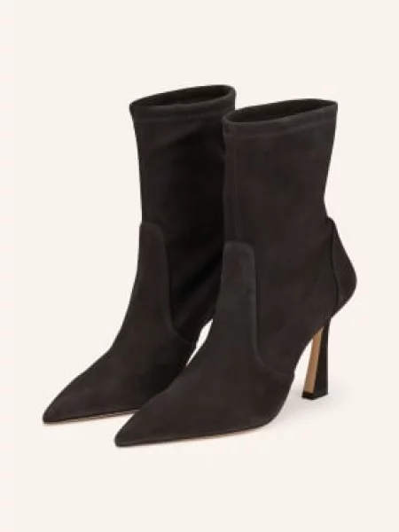 Stuart Weitzman Kotníkové Boty Vinnie Bootie 85 tmavě šedá
