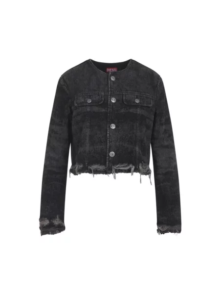 Kurtka jeansowa Diesel czarna