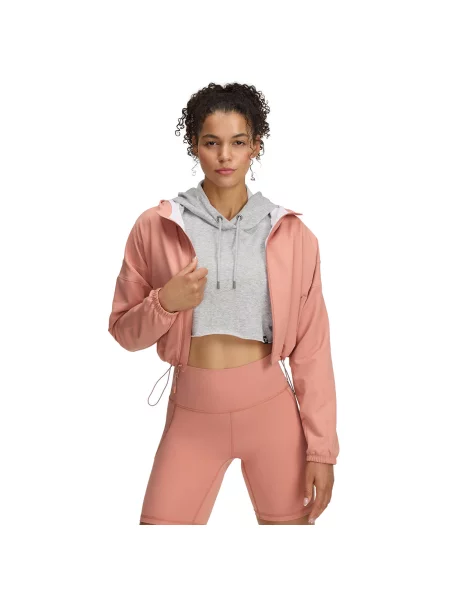 Μπουφάν Under Armour Unstoppable Woven Hooded Jacket Canyon Pink/ Black XS μαύρο