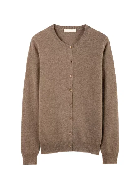 GOBI Cashmere Geacă tricotată Essential închis bej